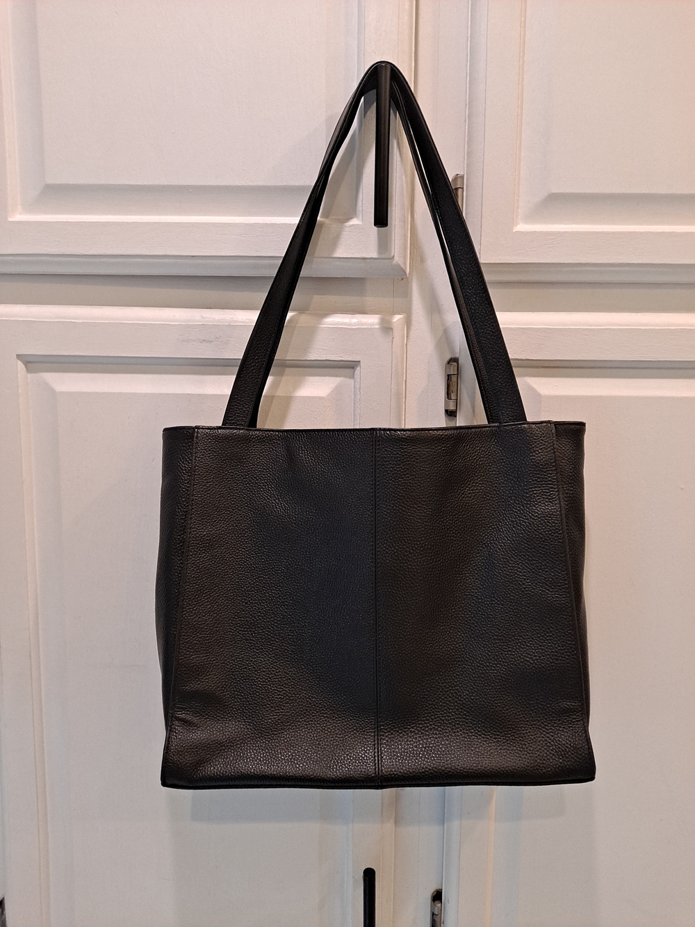 Befen Everyday Black Leather Laptop Computer Tote Office Work Professional